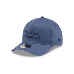 New York or Nowhere x New York Yankees Slate Blue Wordmark 9FORTY A-Frame Snapback Hat