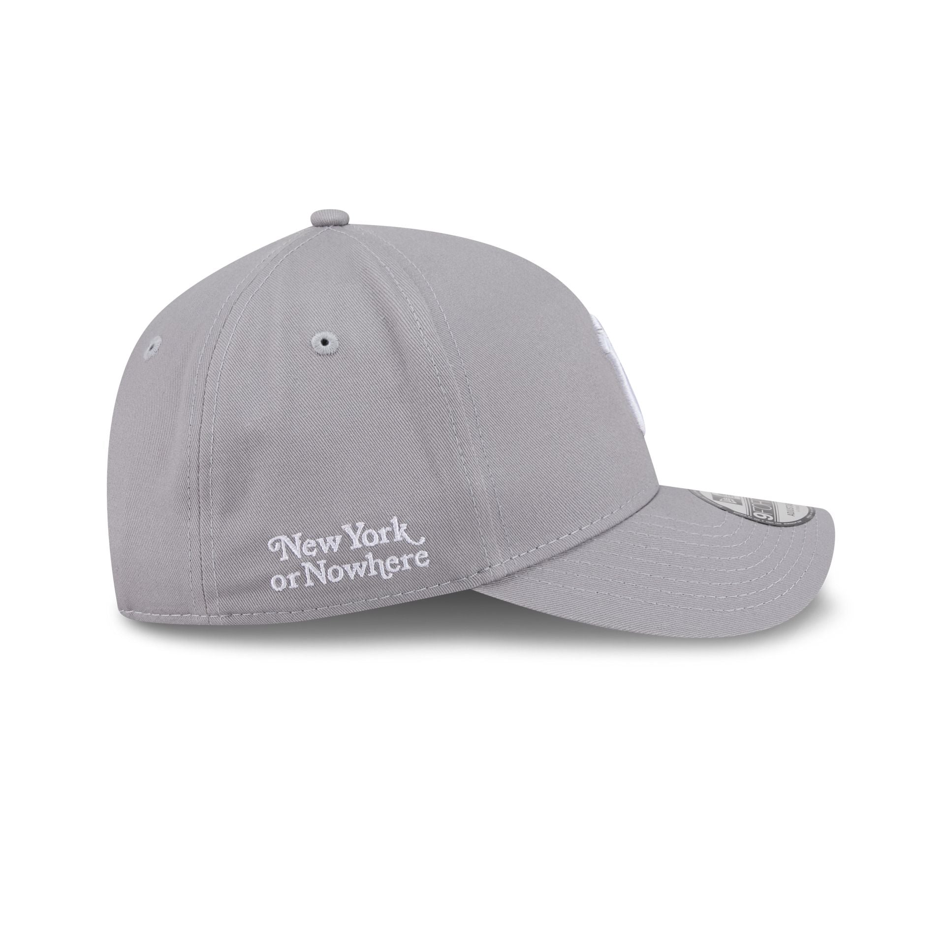 New York or Nowhere x New York Yankees Light Gray 9FORTY A-Frame Snapback Hat