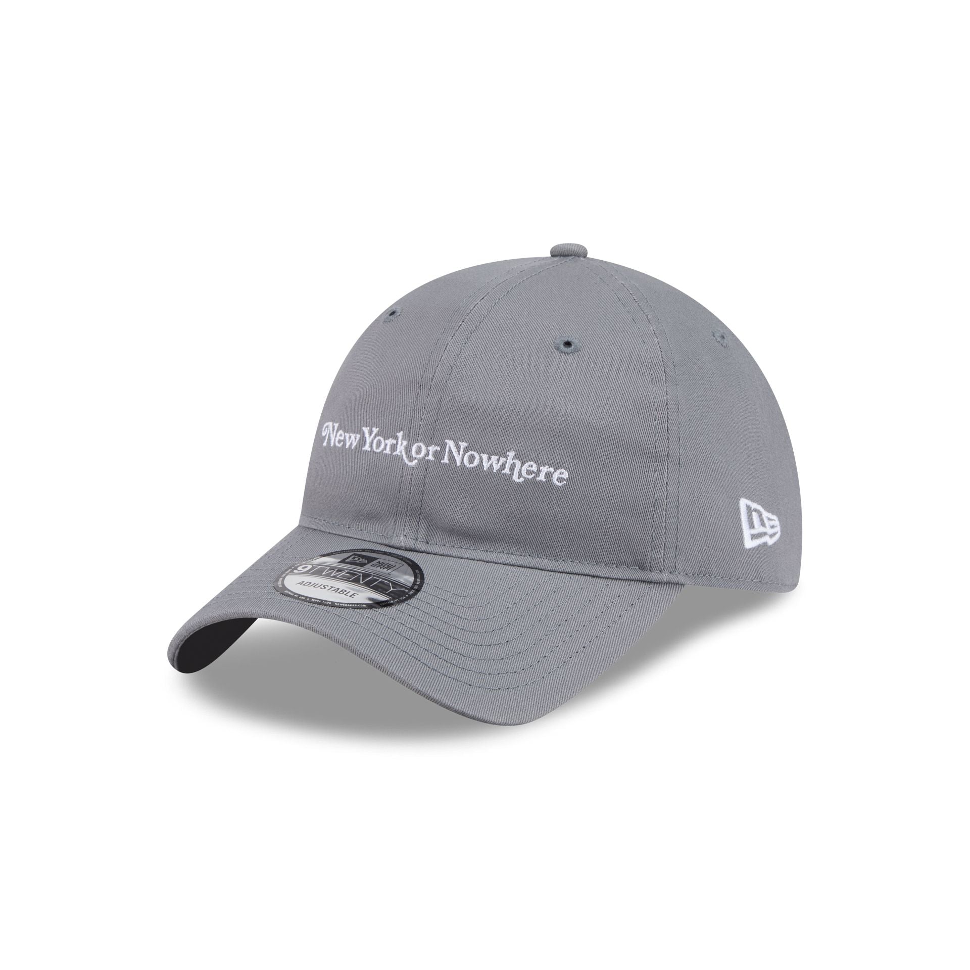 New York or Nowhere x New York Yankees Light Gray Script 9TWENTY Adjustable Hat