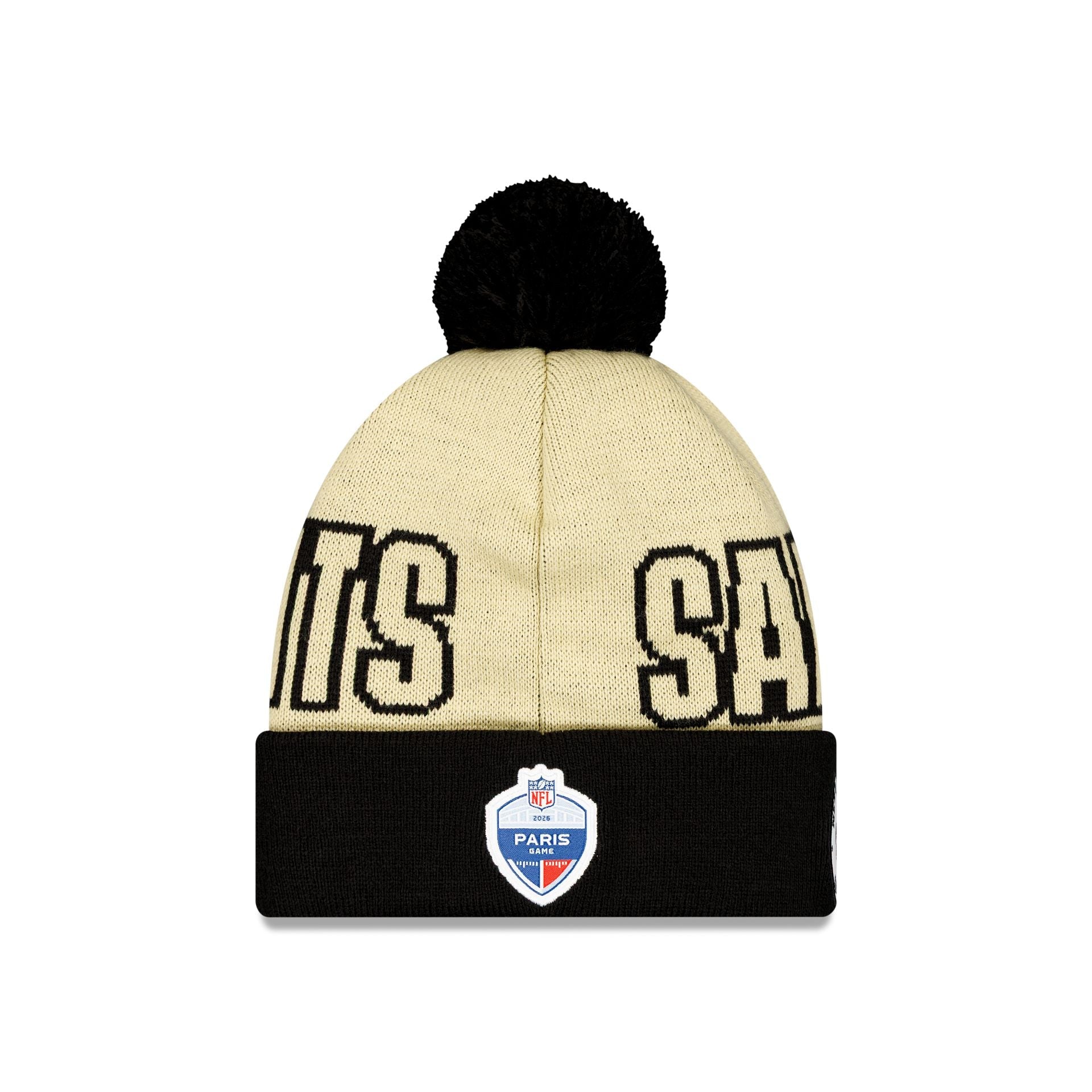 New Orleans Saints 2026 International Games Pom Knit Hat