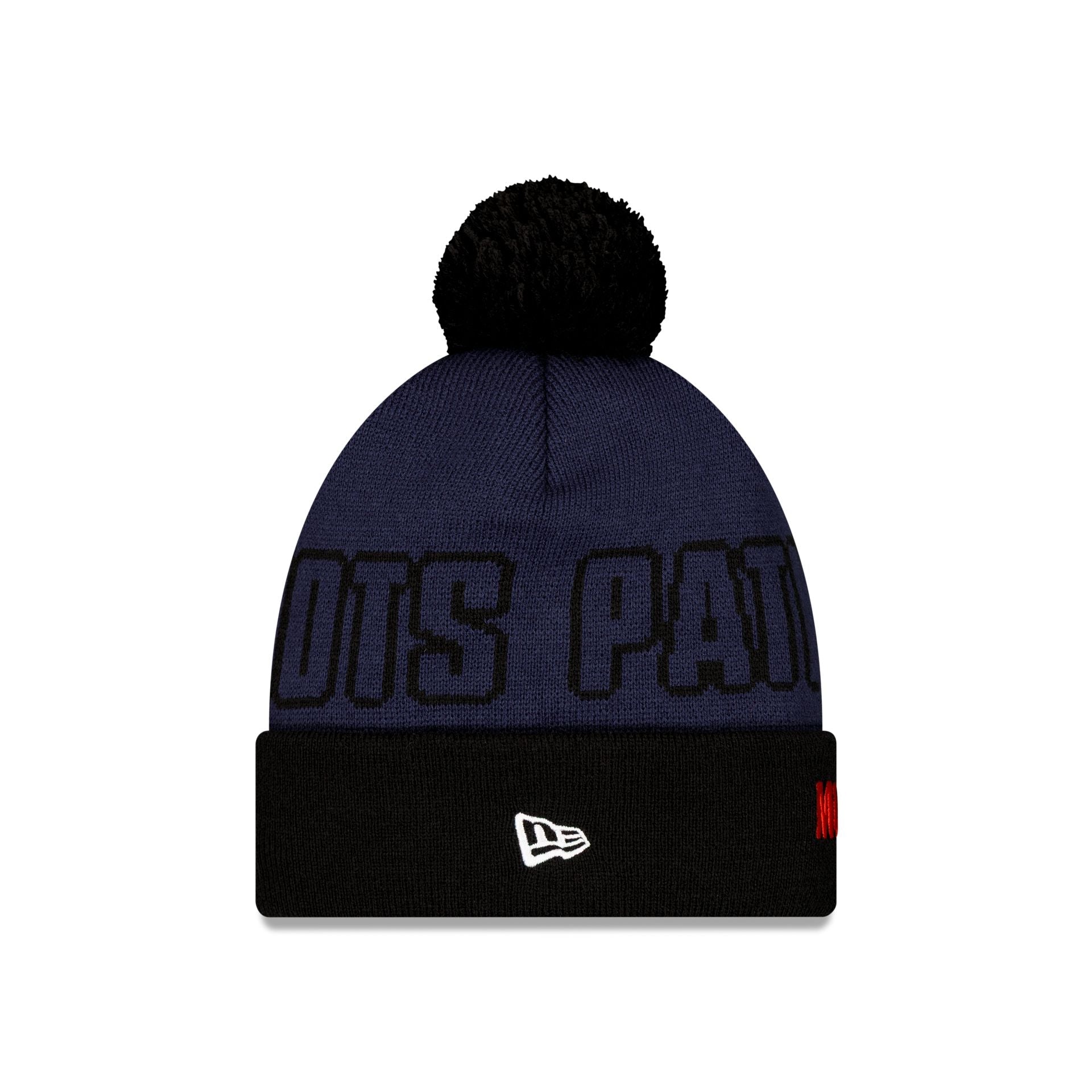 New England Patriots 2026 International Games Pom Knit Hat