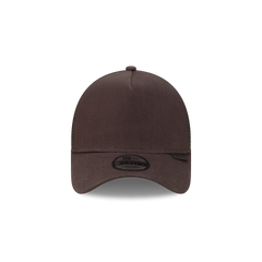 New Era Branded Herringbone Dark Brown 9FORTY A-Frame Trucker Hat