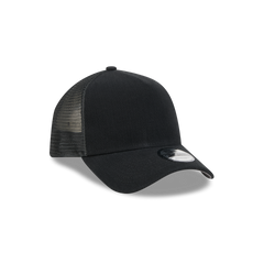New Era Branded Herringbone Black 9FORTY A-Frame Trucker Hat