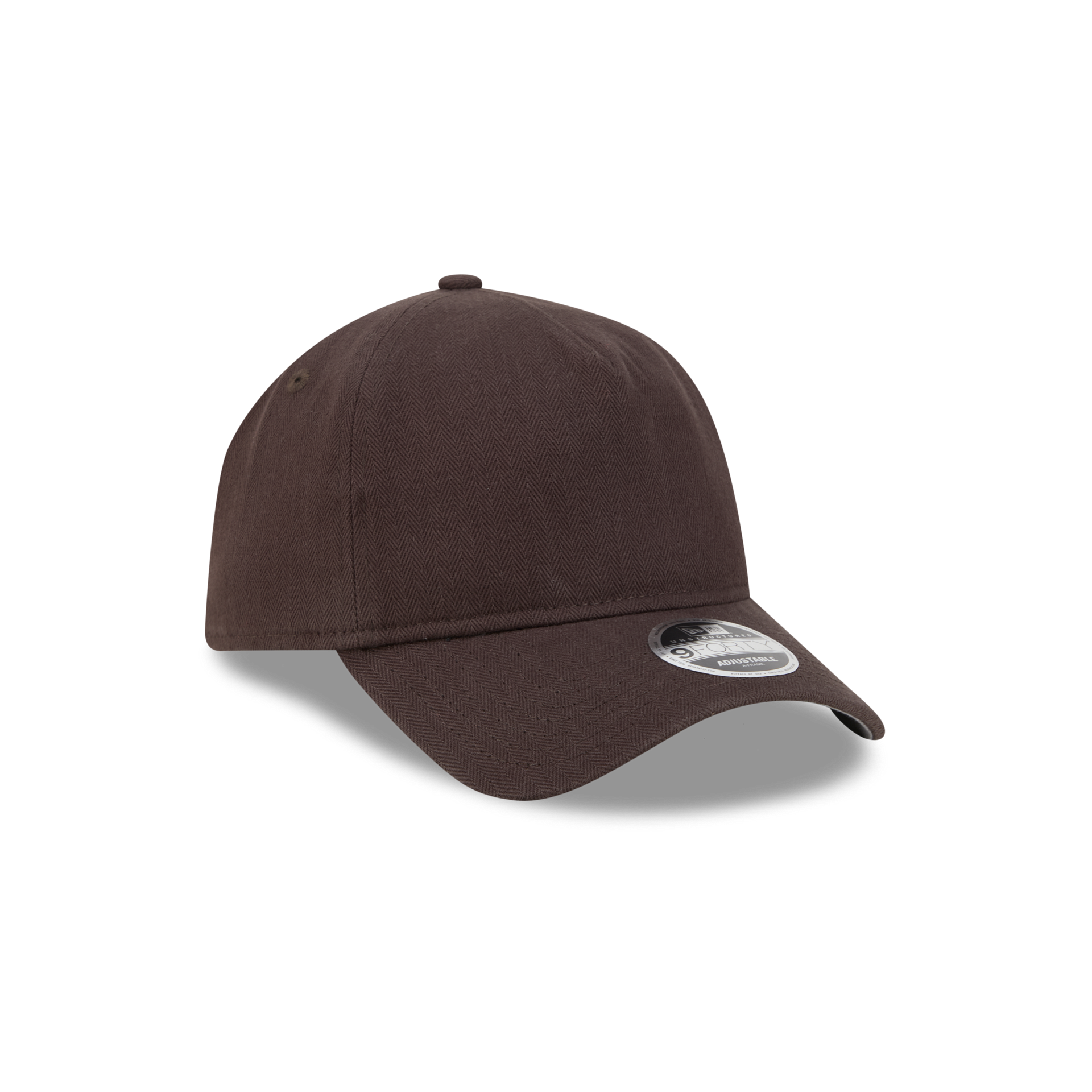 New Era Branded Herringbone Dark Brown 9FORTY A-Frame Unstructured Snapback Hat