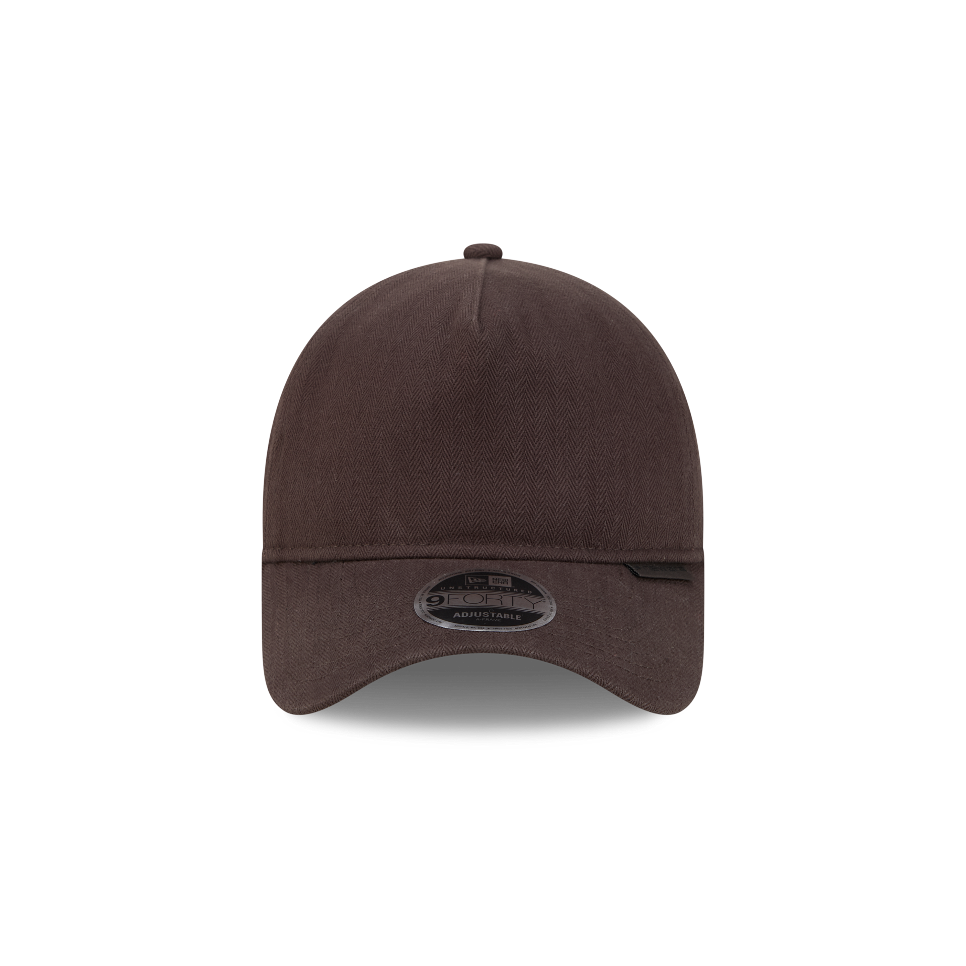 New Era Branded Herringbone Dark Brown 9FORTY A-Frame Unstructured Snapback Hat