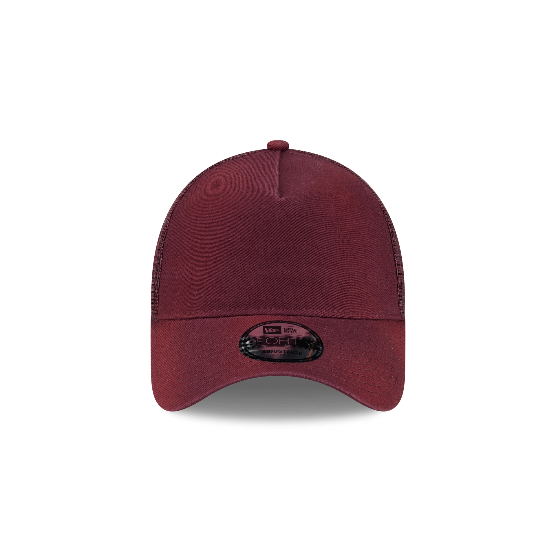 New Era Branded Washed Maroon 9FORTY A-Frame Trucker Hat