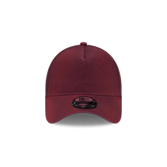 New Era Branded Washed Maroon 9FORTY A-Frame Trucker Hat