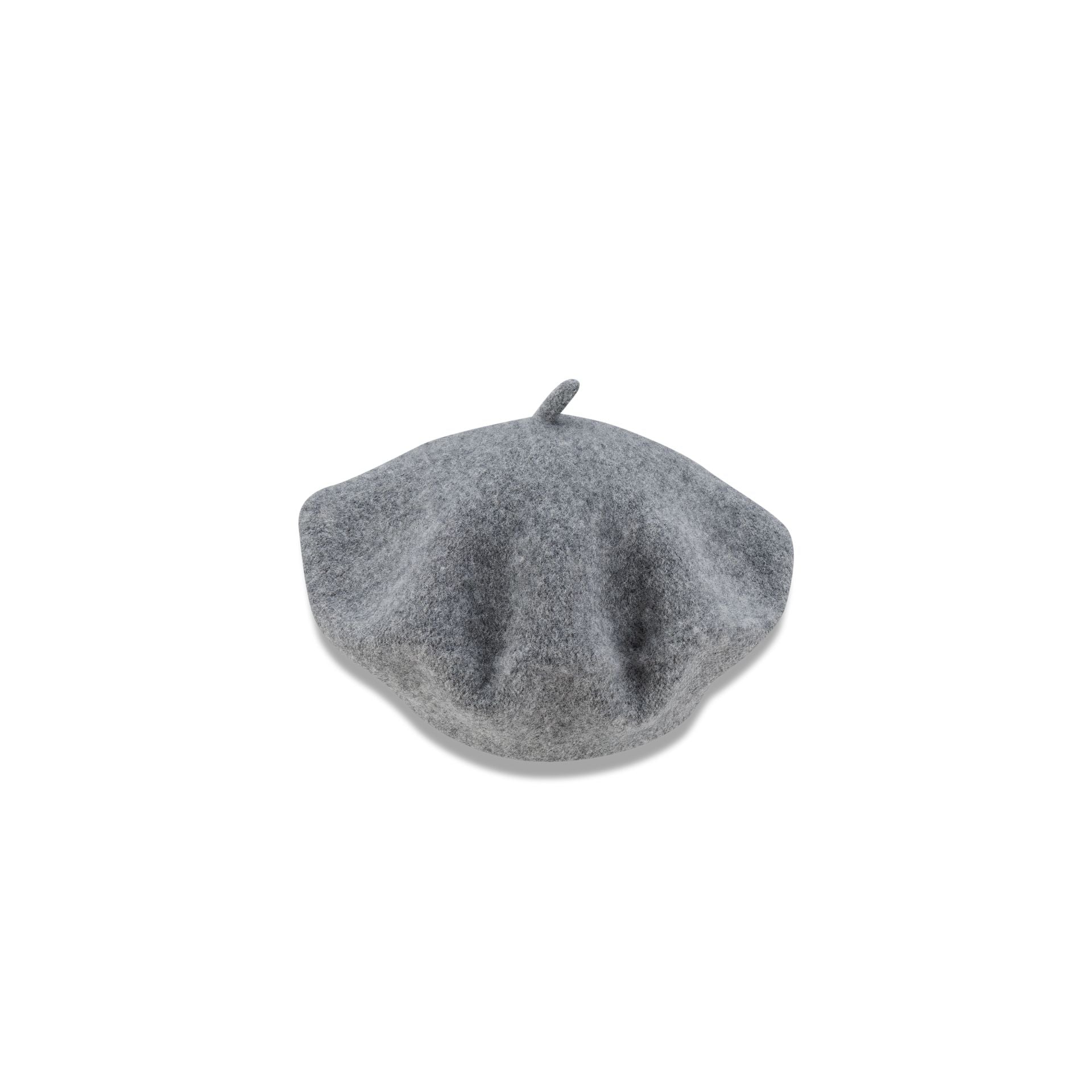 New Era Branded Merino Wool Heather Gray Beret Hat