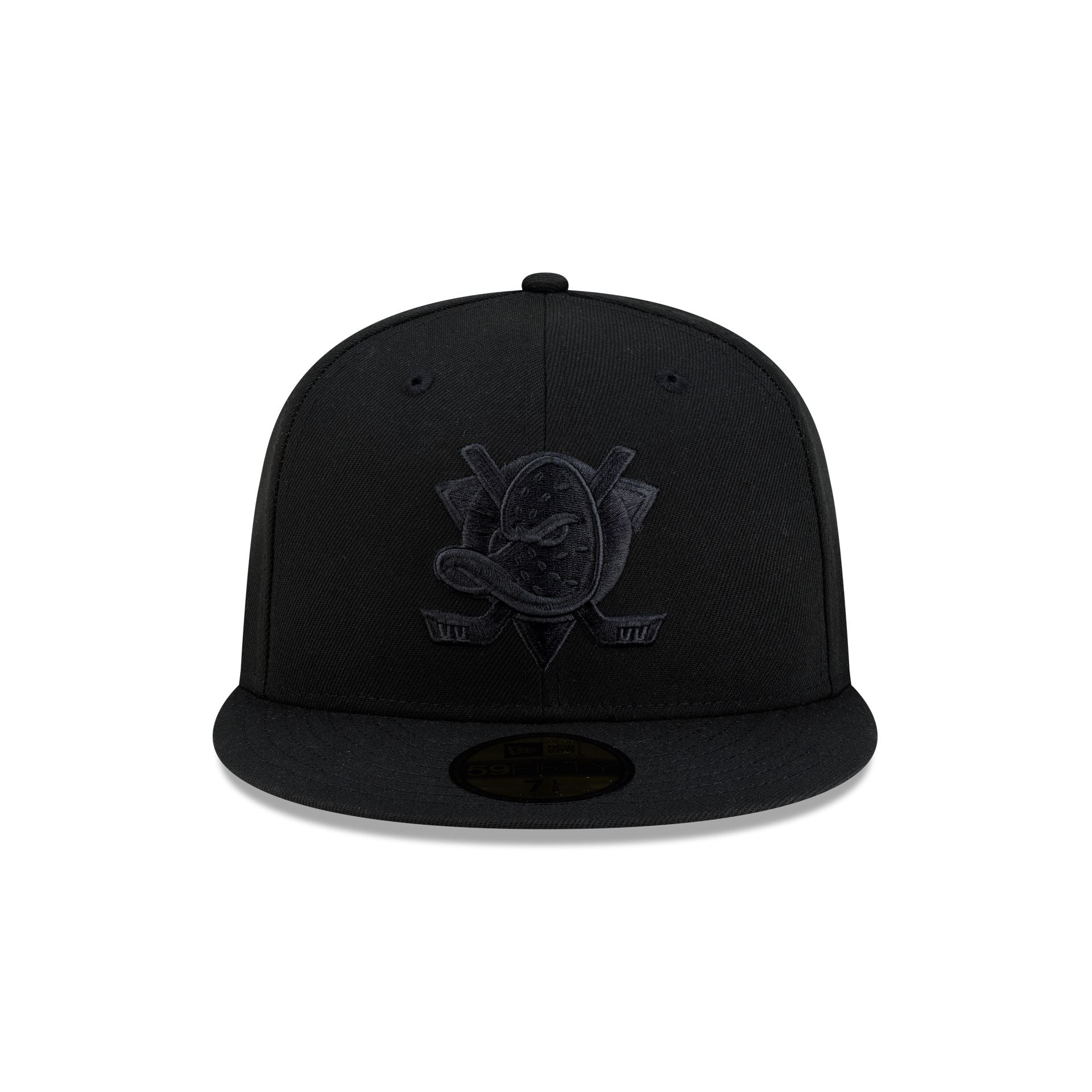 Anaheim Ducks Black on Black 59FIFTY Fitted Hat