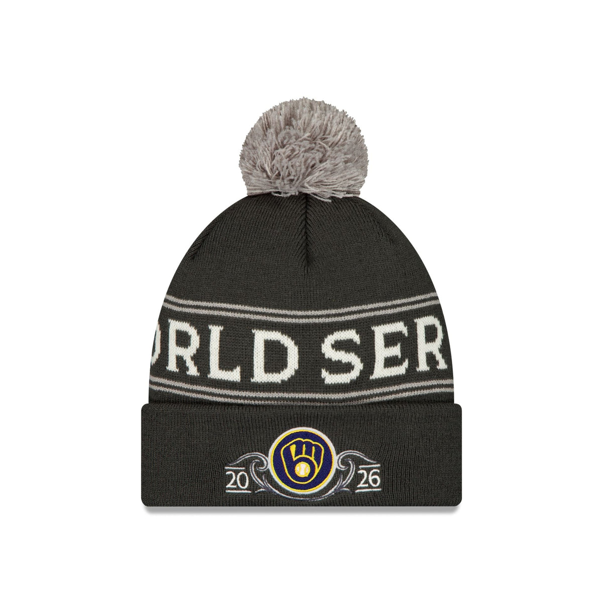 Milwaukee Brewers 2026 League Championship Series Locker Room Pom Knit Hat