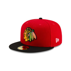 Chicago Blackhawks Red & Black 59FIFTY Fitted Hat