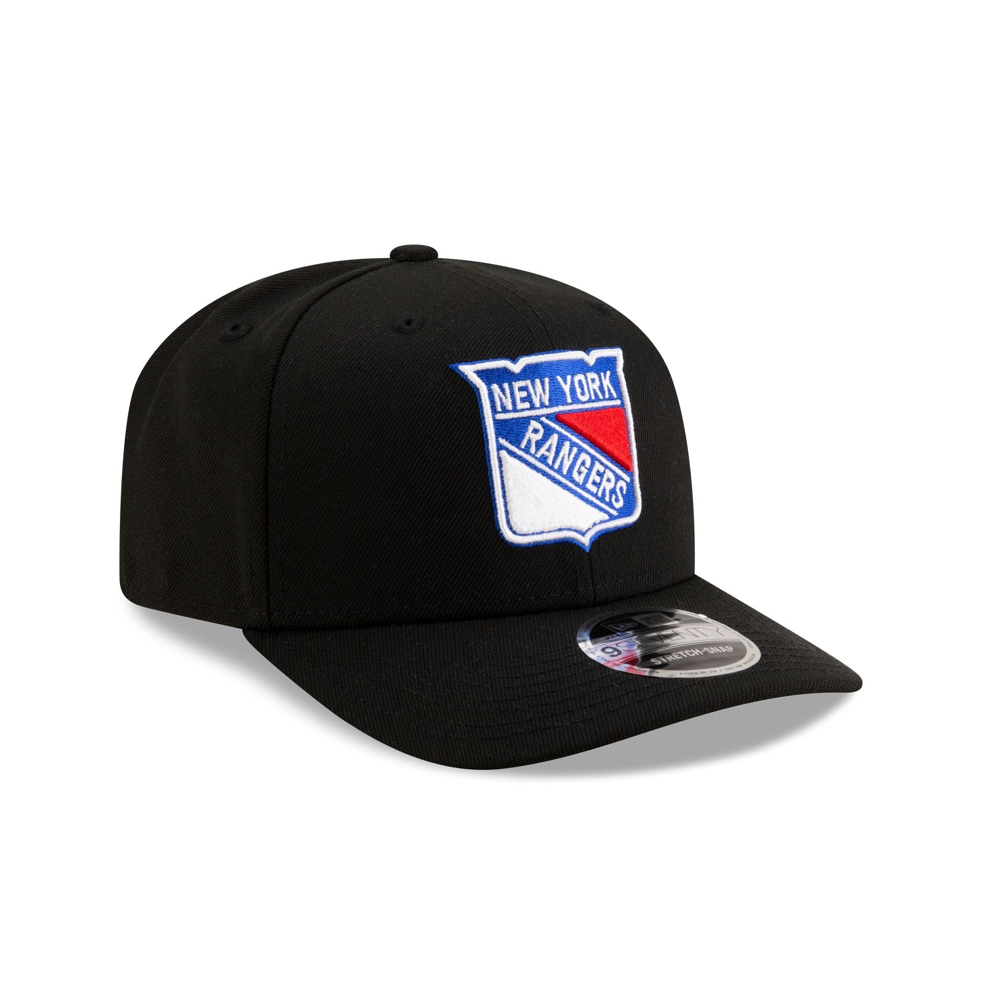 New York Rangers Black 9SEVENTY Stretch-Snap Hat