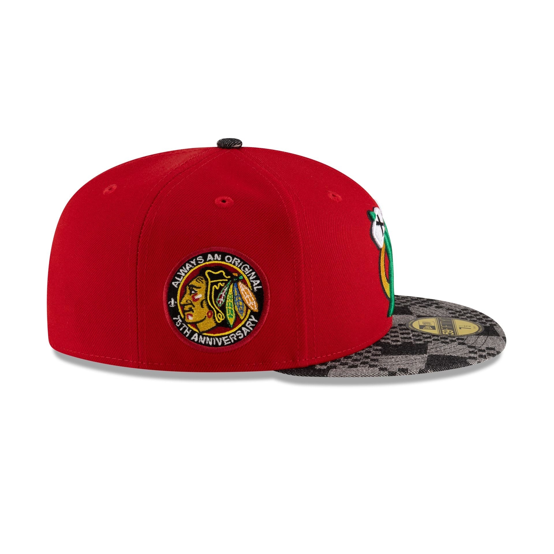 Chicago Blackhawks Scarlet Black Denim 59FIFTY Fitted Hat
