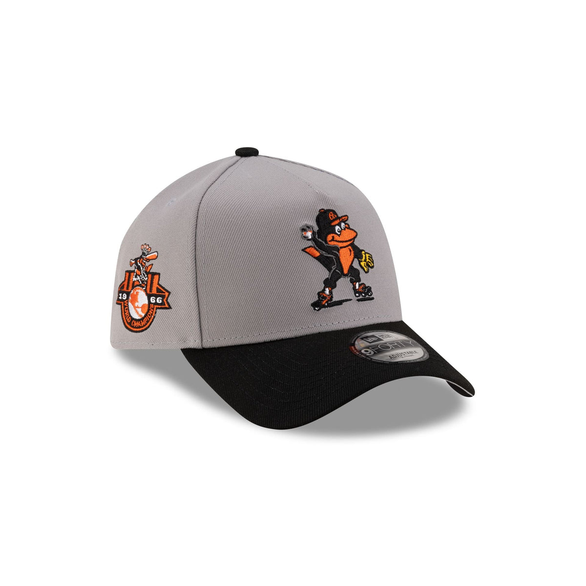 Baltimore Orioles Mascot Gray 9FORTY A-Frame Snapback Hat