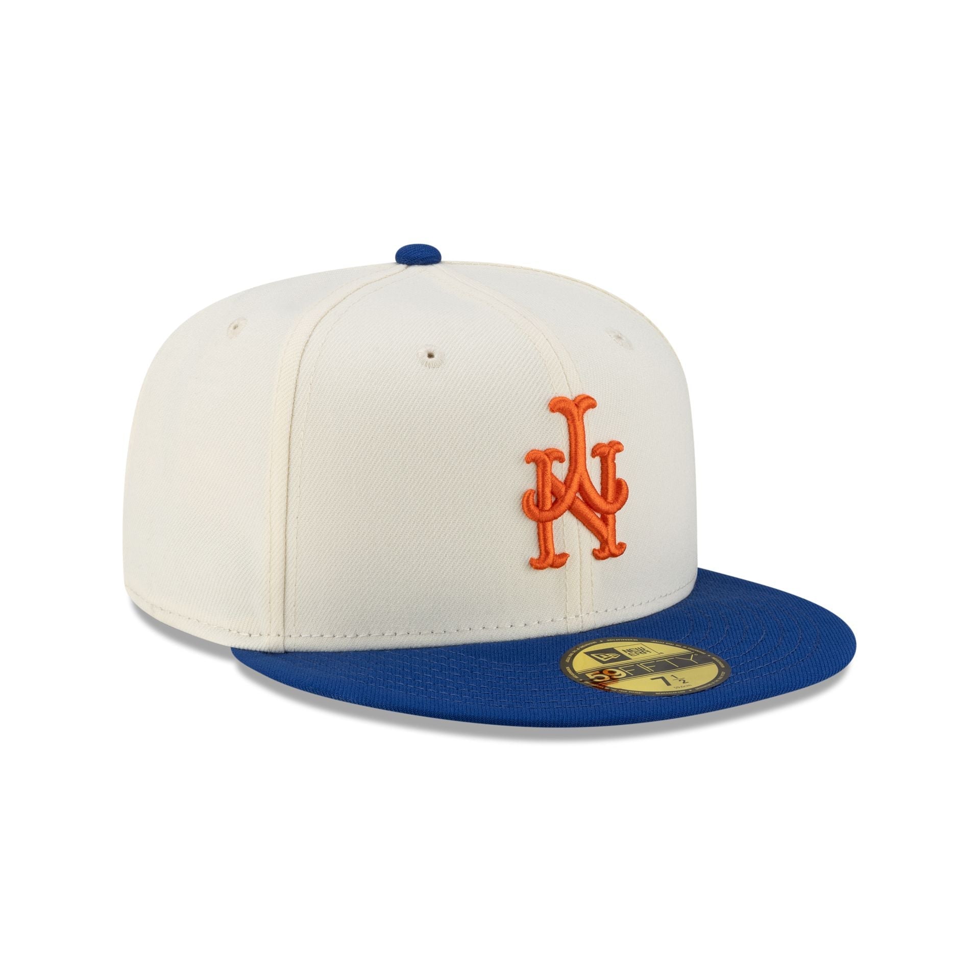 New York Mets Upside Down Logo Chrome 59FIFTY Fitted Hat
