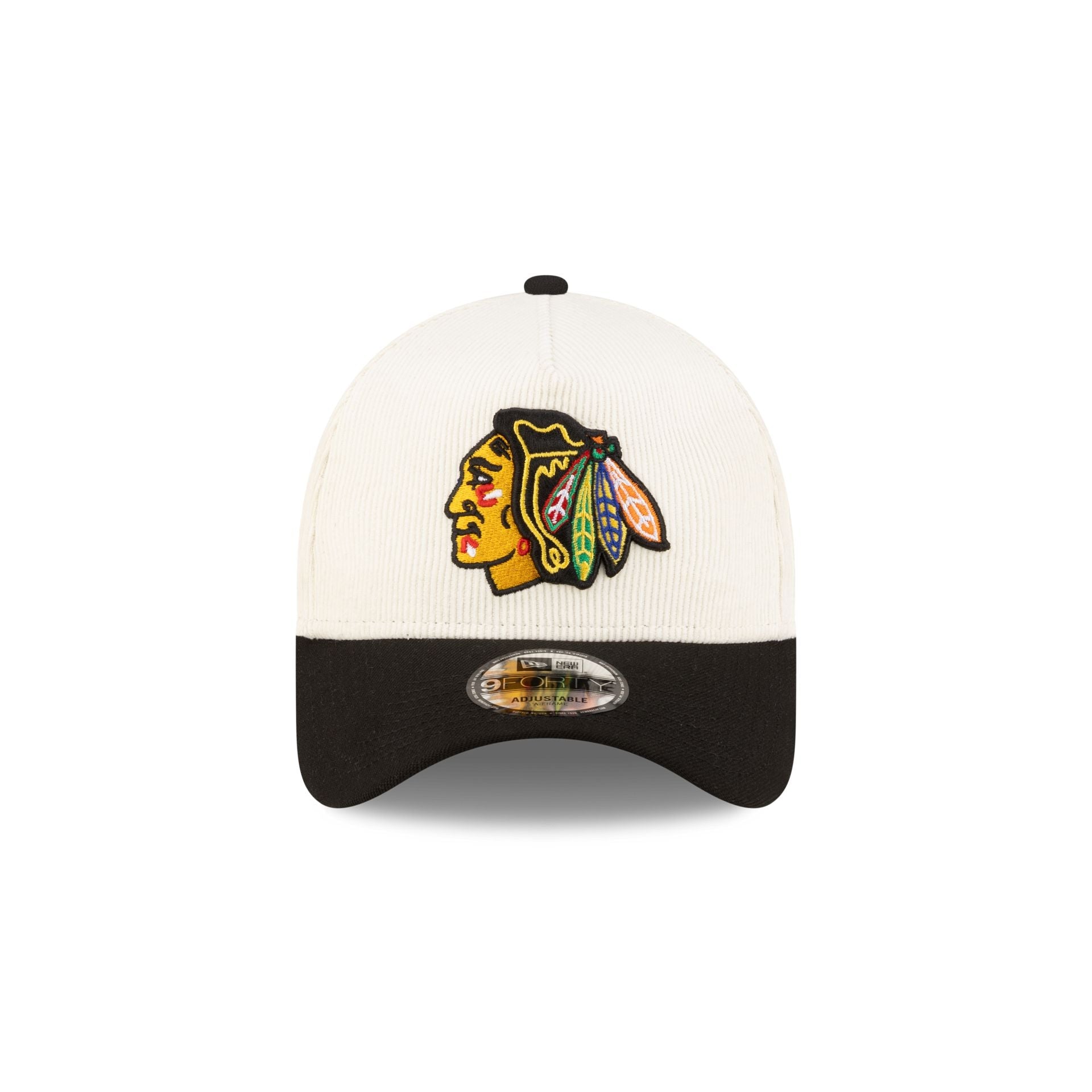 Chicago Blackhawks 100th Anniversary Chrome Corduroy 9FORTY A-Frame Snapback Hat