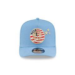 Brooklyn Nets Red, White & Blue 9FIFTY A-Frame Snapback Hat