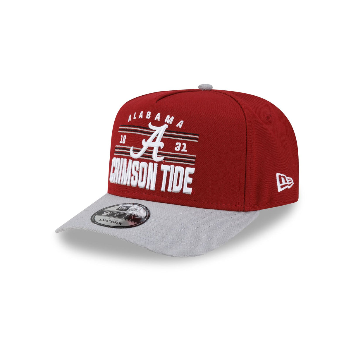 Alabama Crimson Tide College Stripe 9FIFTY A-Frame Snapback Hat
