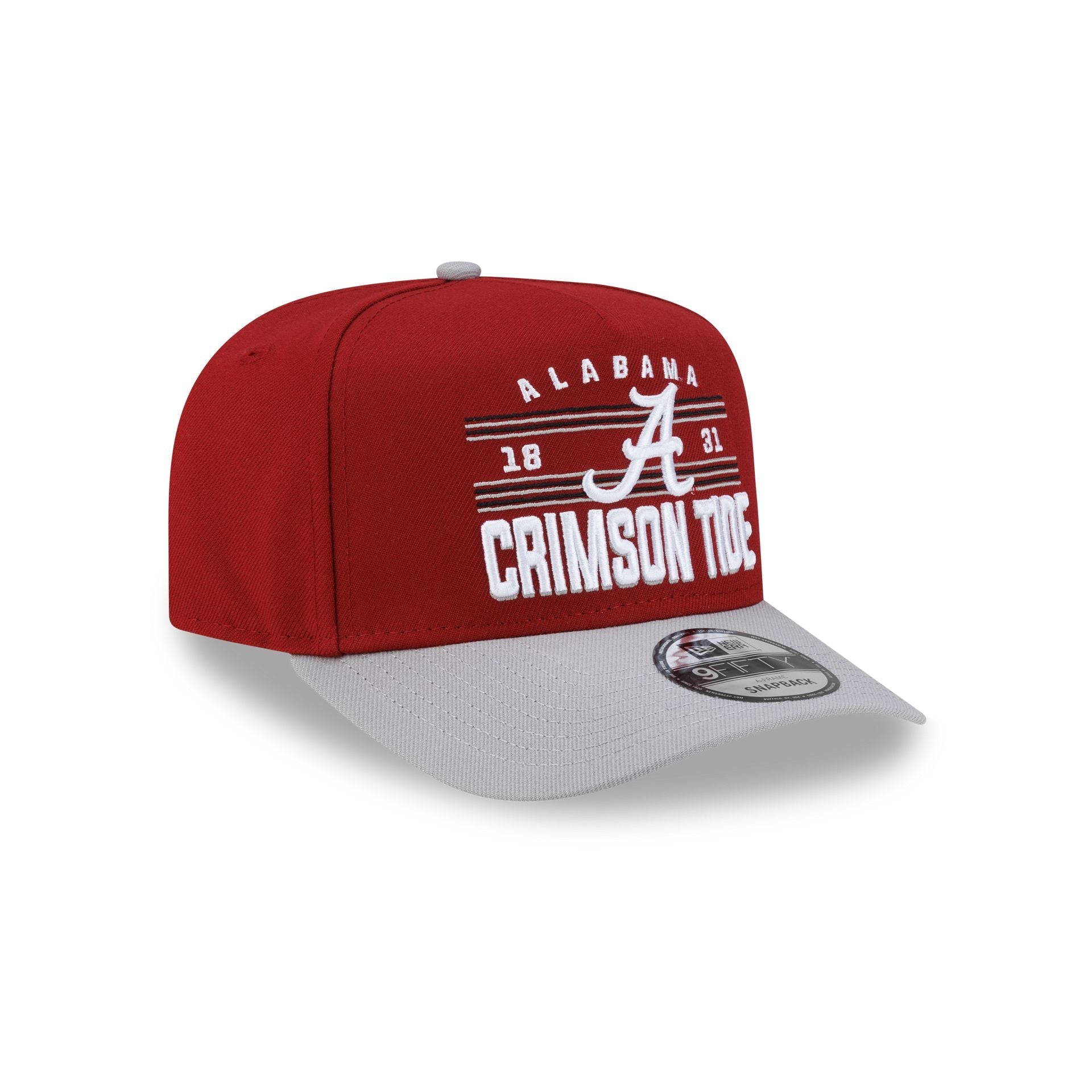 Alabama Crimson Tide College Stripe 9FIFTY A-Frame Snapback Hat