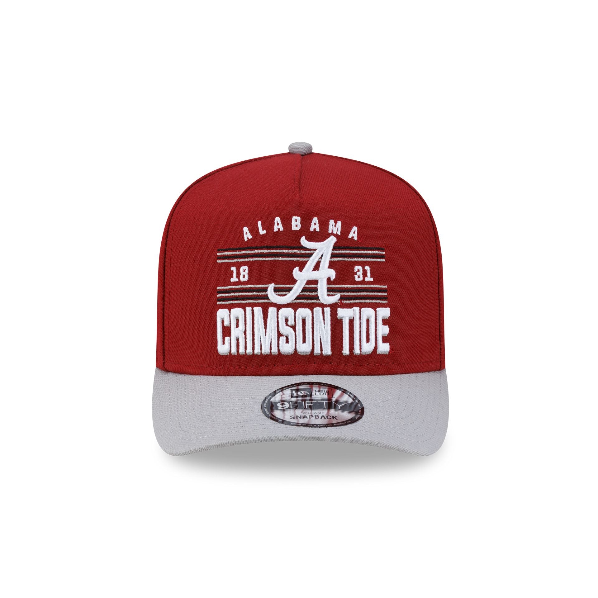 Alabama Crimson Tide College Stripe 9FIFTY A-Frame Snapback Hat
