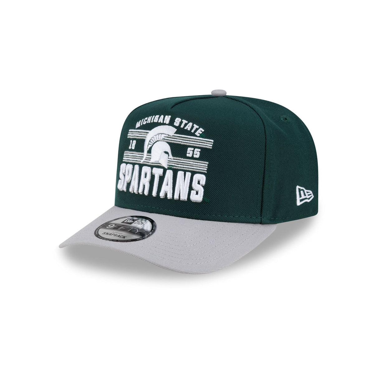 Michigan State Spartans College Stripe 9FIFTY A-Frame Snapback Hat