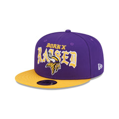 Born x Raised x Minnesota Vikings Two-Tone 9FIFTY Snapback Hat