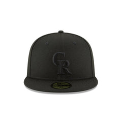 Colorado Rockies Blackout Basic 59FIFTY Fitted Hat
