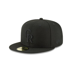 Colorado Rockies Blackout Basic 59FIFTY Fitted Hat