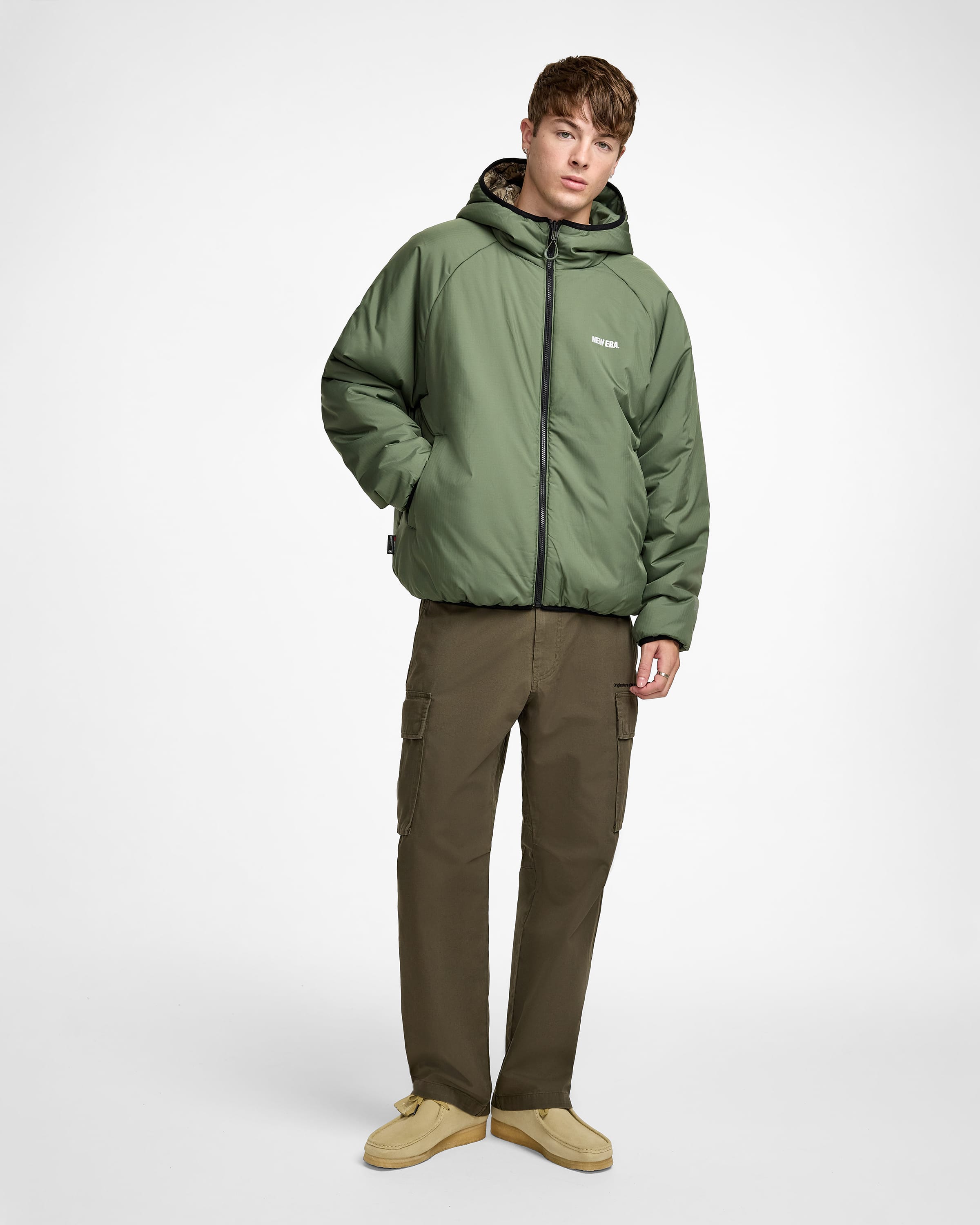 New Era Cap Lightweight Reversible Khaki Insulated Jacket
