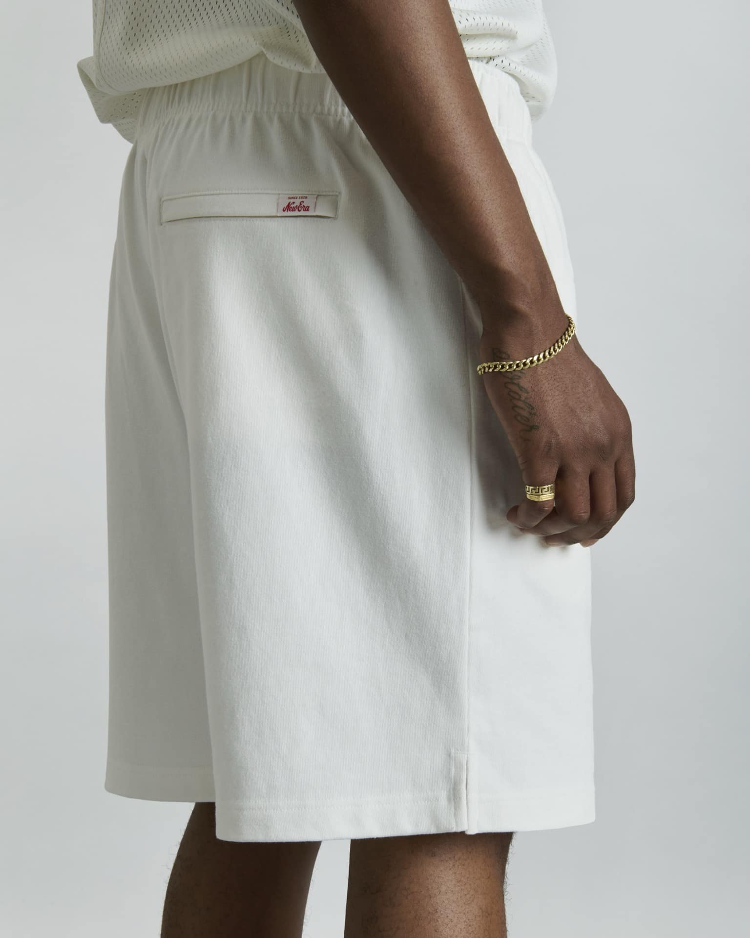 Alden College White Sweatshorts